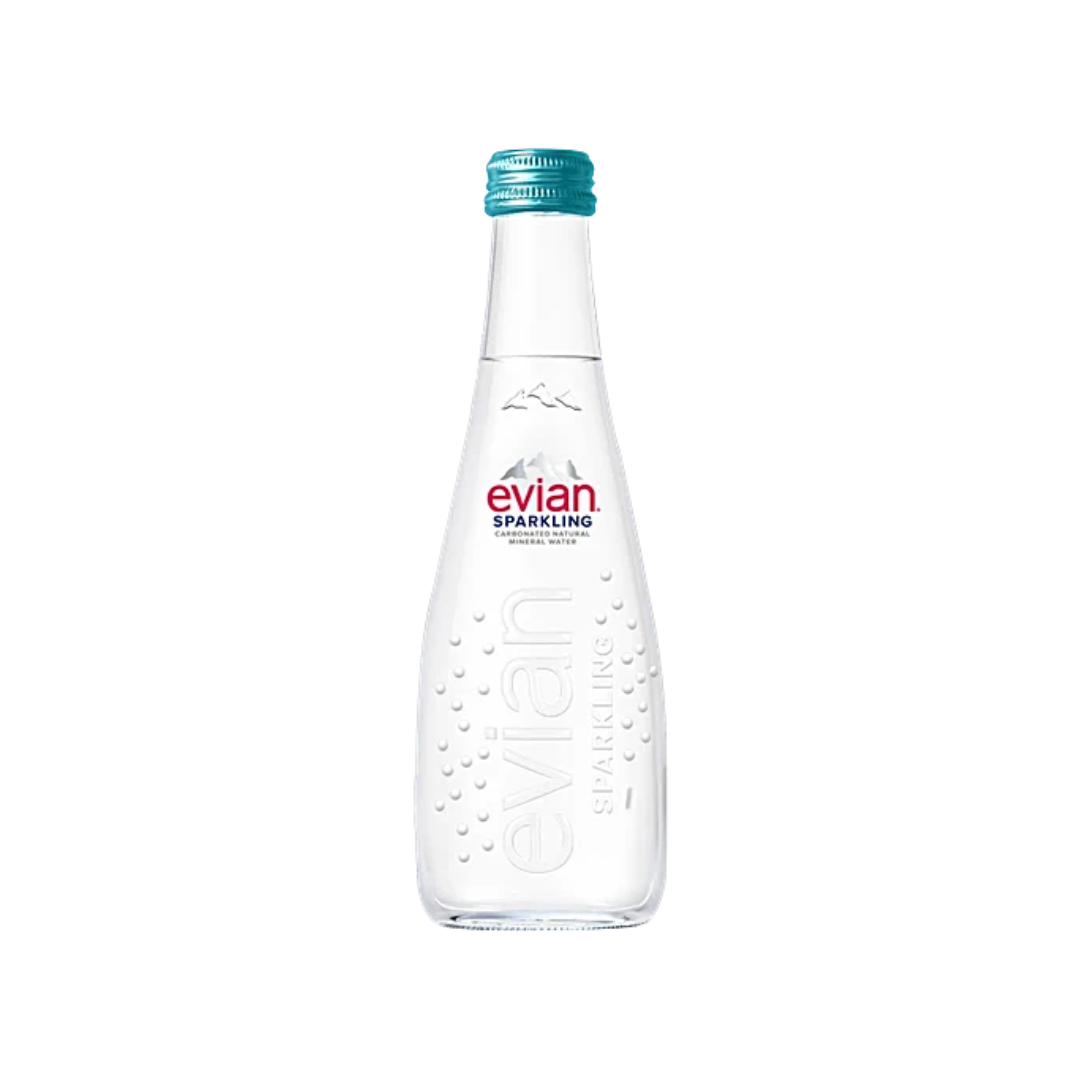 Evian Sparkling Natural Mineral Water 330ML